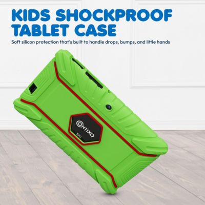 V8 Kids Tablet 32GB, 7” Screen WiFi Learning Device with Parental Controls, Shockproof Case, Epic! & LingoKids Apps