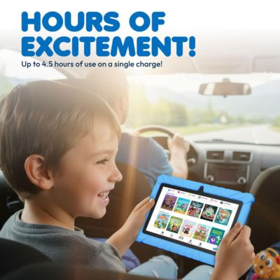 V8 Kids Tablet 32GB, 7” Screen WiFi Learning Device with Parental Controls, Shockproof Case, Epic! & LingoKids Apps