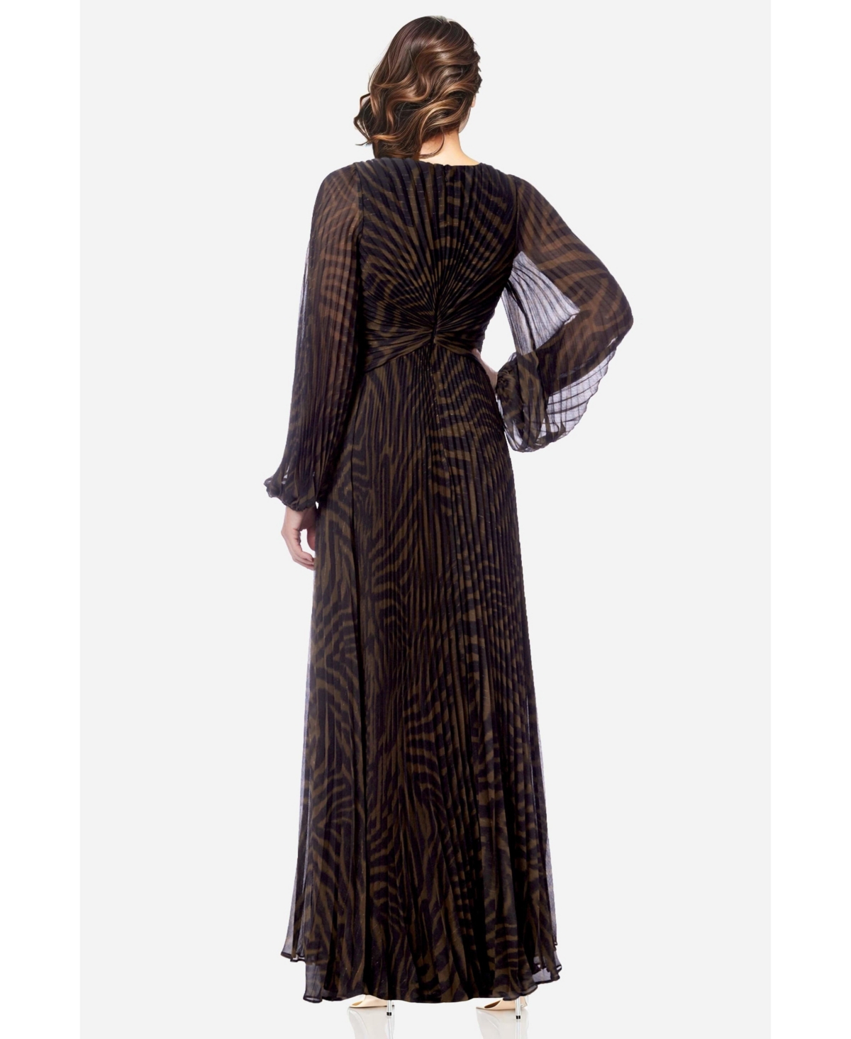 ONE33 Social Women's The Kennedy Long Sleeve Pleated Gown