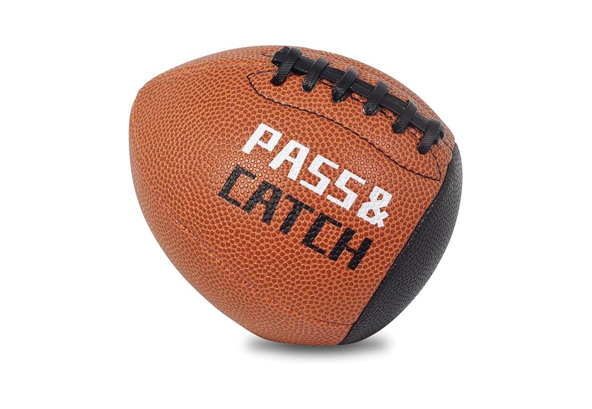 Kuyotq PassCatch Training Football, Peewee 3-9) Kids/Youth (Ages 7-13) Official 13+), Fatherless Bounce Back Leather Football Impr