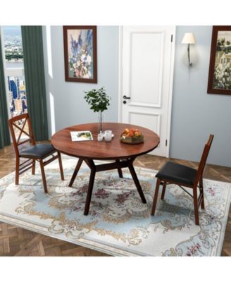 Set of 2 Folding Dining Chairs with 400 LBS Capacity