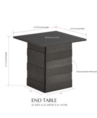 Madison Modern Pedestal Base Wood End Table, Champagne