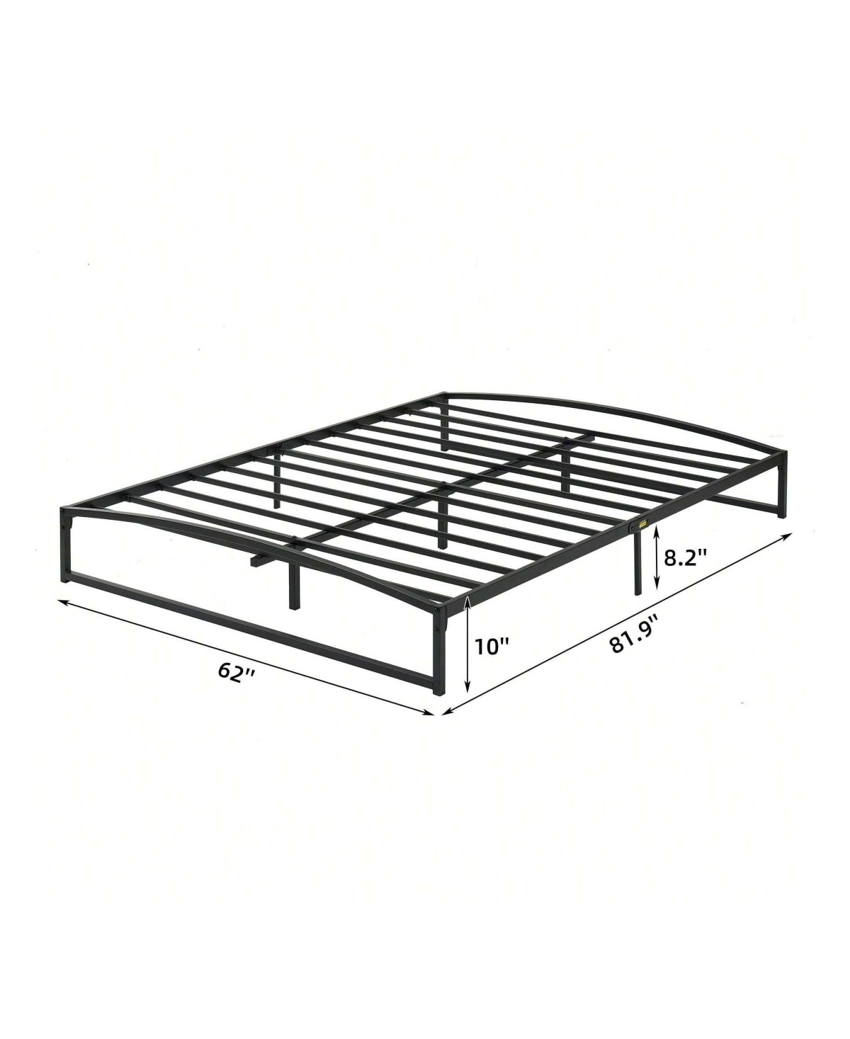 gaomon Bed Frame, 10 Inch Low Profile Platform Bed Frame, Heavy Duty Metal Full Size Bed, Mattress Foundation With Steel Slat Support, 10 Inch Height