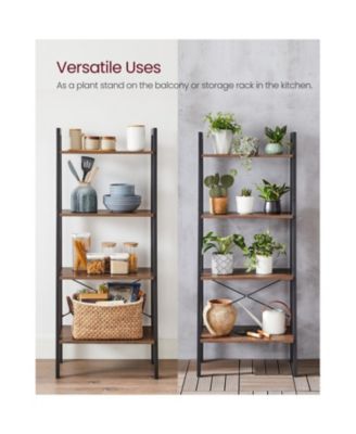 4-Tier Bookshelf Storage Rack, Shelves for Bathroom and Living Room Organization