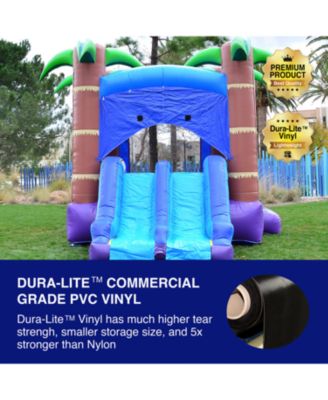 HeroKiddo Enchanted Forest Commercial Grade Inflatable Bounce House & Dual Lane Water Slide Combo (No Blower Included)