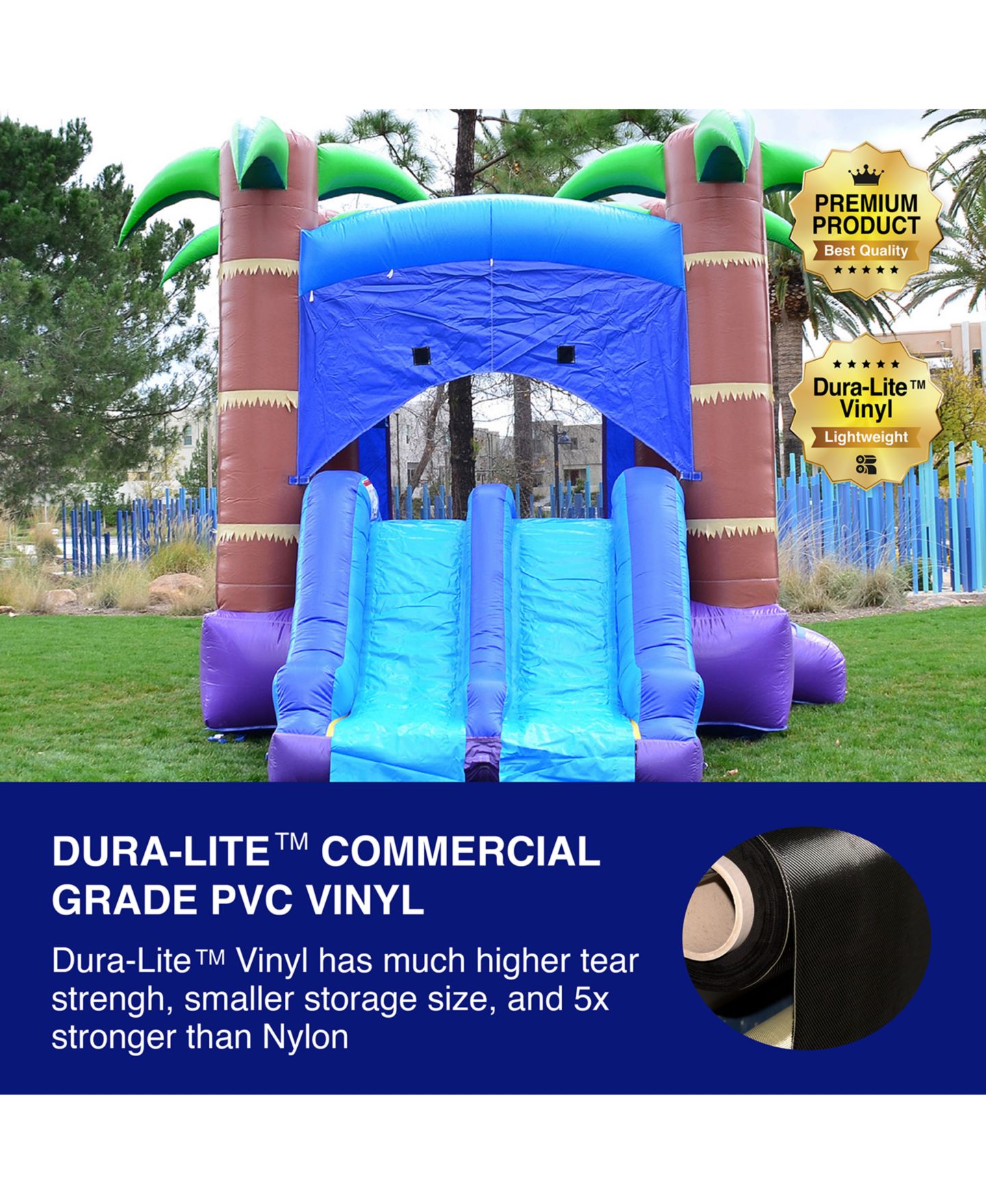 Детская игрушка HERO Kiddo HeroKiddo Enchanted Forest Commercial Grade Inflatable Bounce House & Dual Lane Water Slide Combo (No Blower/No Stakes), цвет: Open Miscellaneous — фото 3