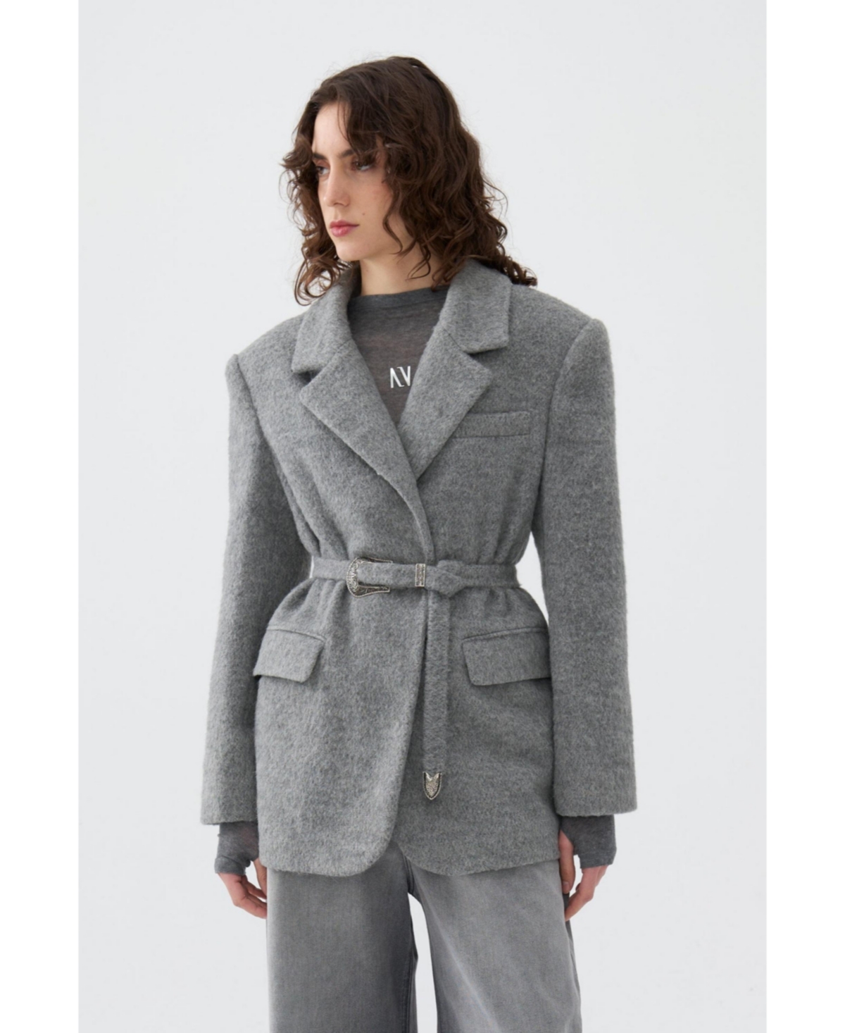 Nocturne Women's Self-Belted Double Breasted Jacket