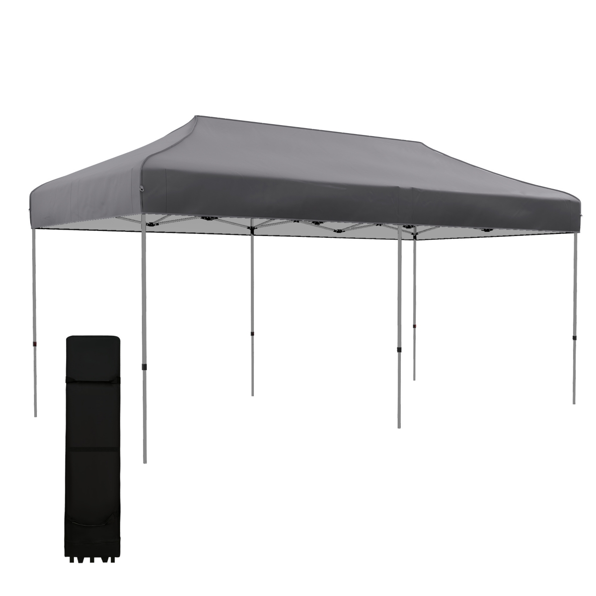 10' x 20' Pop Up Canopy Tent, Height Adjustable Tent, - White
