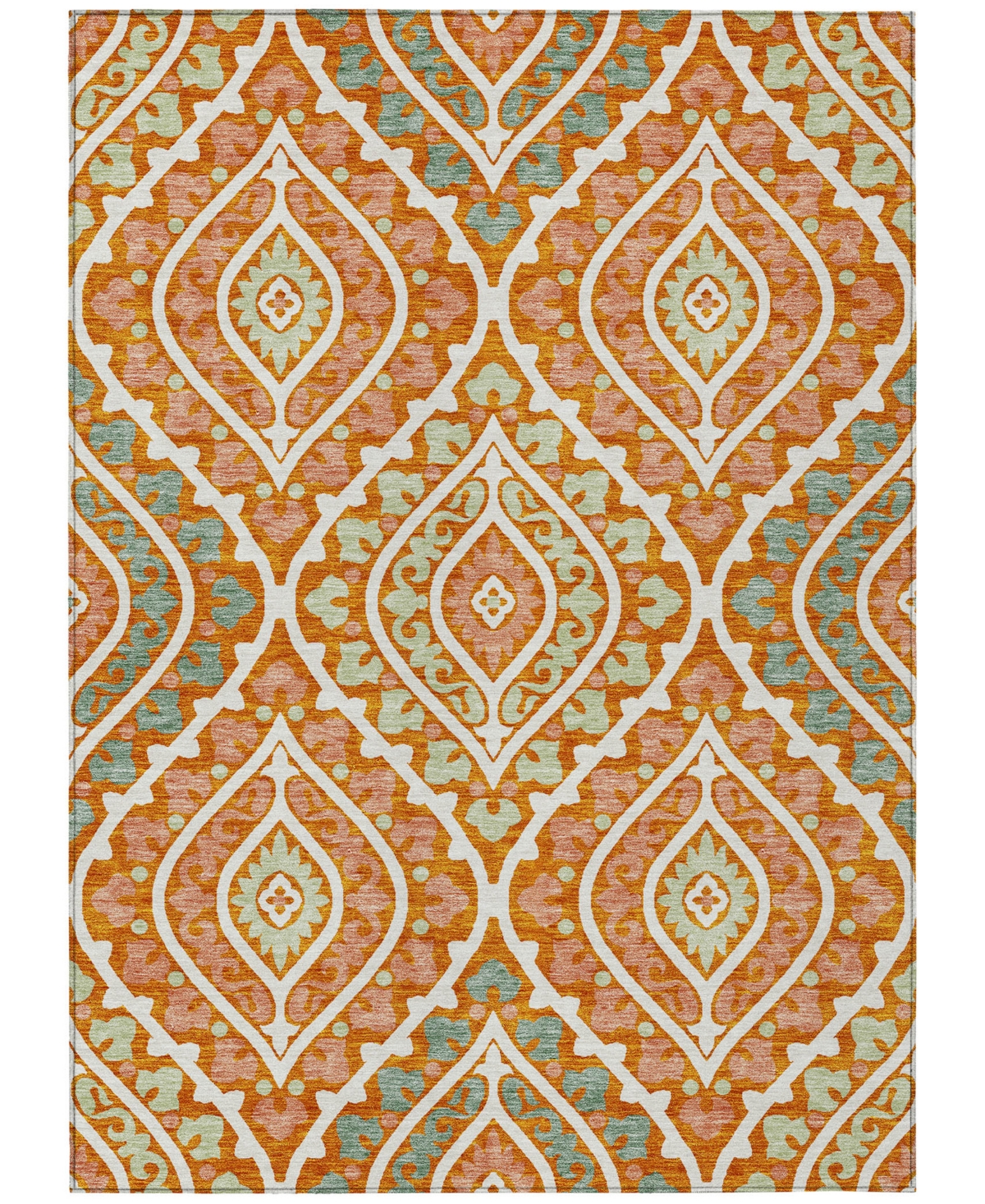 Addison Chantille Acn761 5'x7'6" Area Rug In Orange