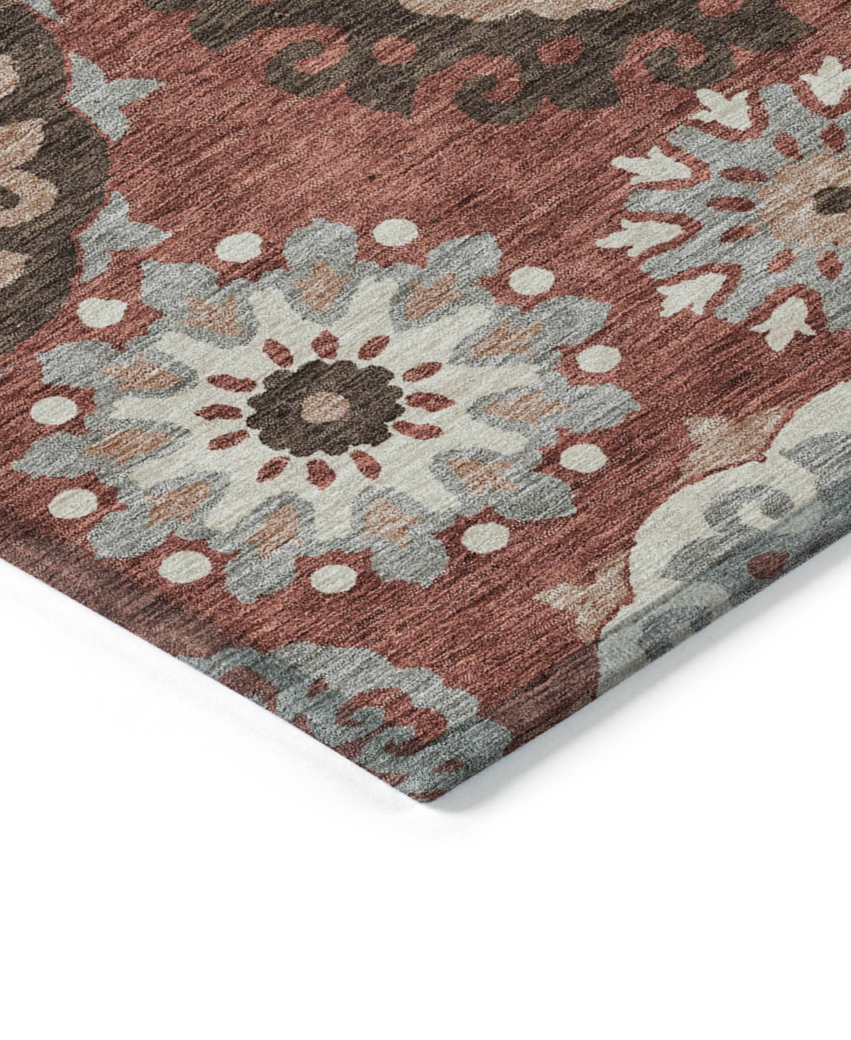 Addison Chantille Machine Washable Acn763 8'x10' Area Rug In Paprika