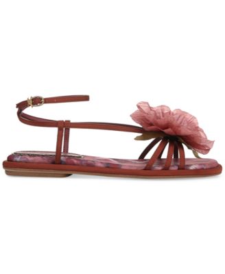 Women's Olana Flower Strappy Flat Sandals