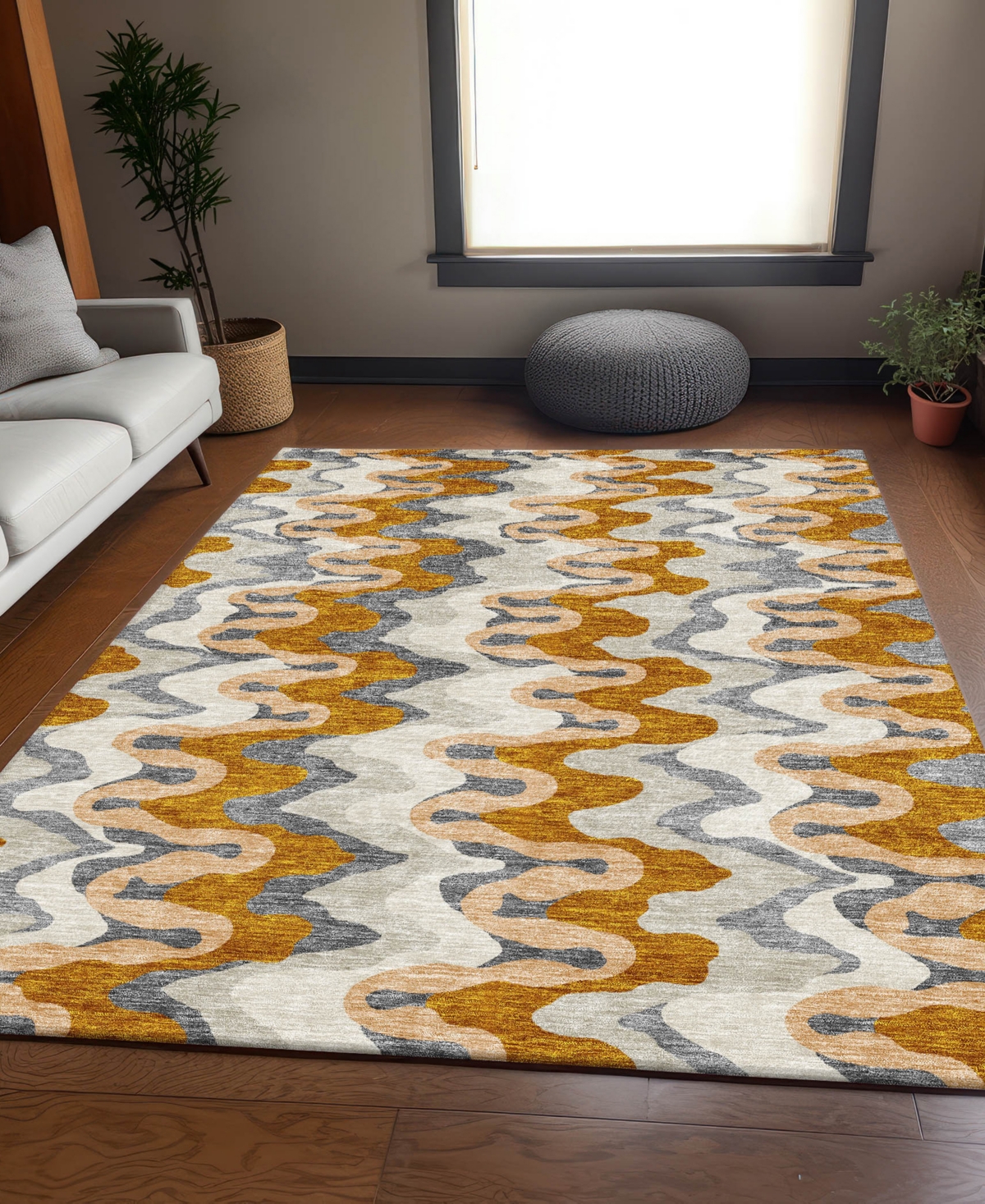 Addison Chantille Acn750 9'x12' Area Rug In Terracotta