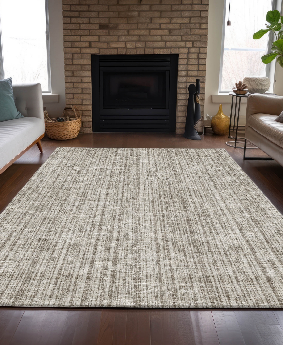 Addison Chantille Acn760 8'x10' Area Rug In Taupe