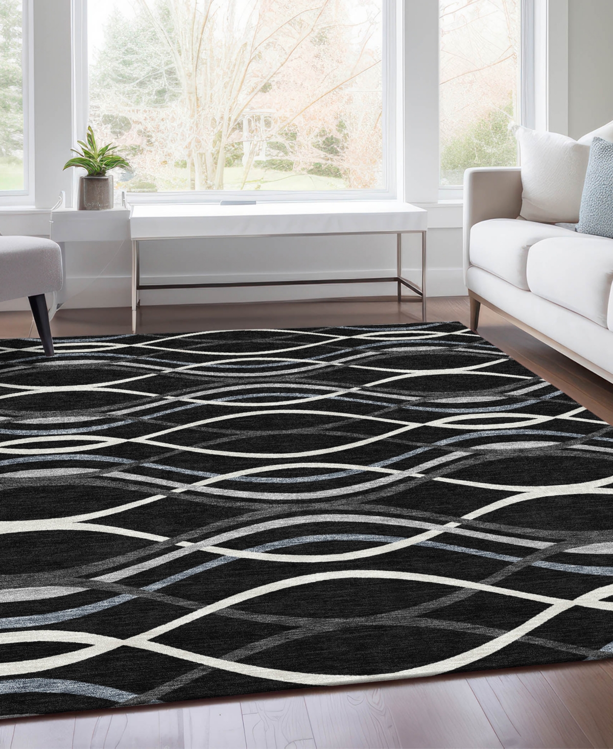 Addison Chantille Acn757 8'x10' Area Rug In Black