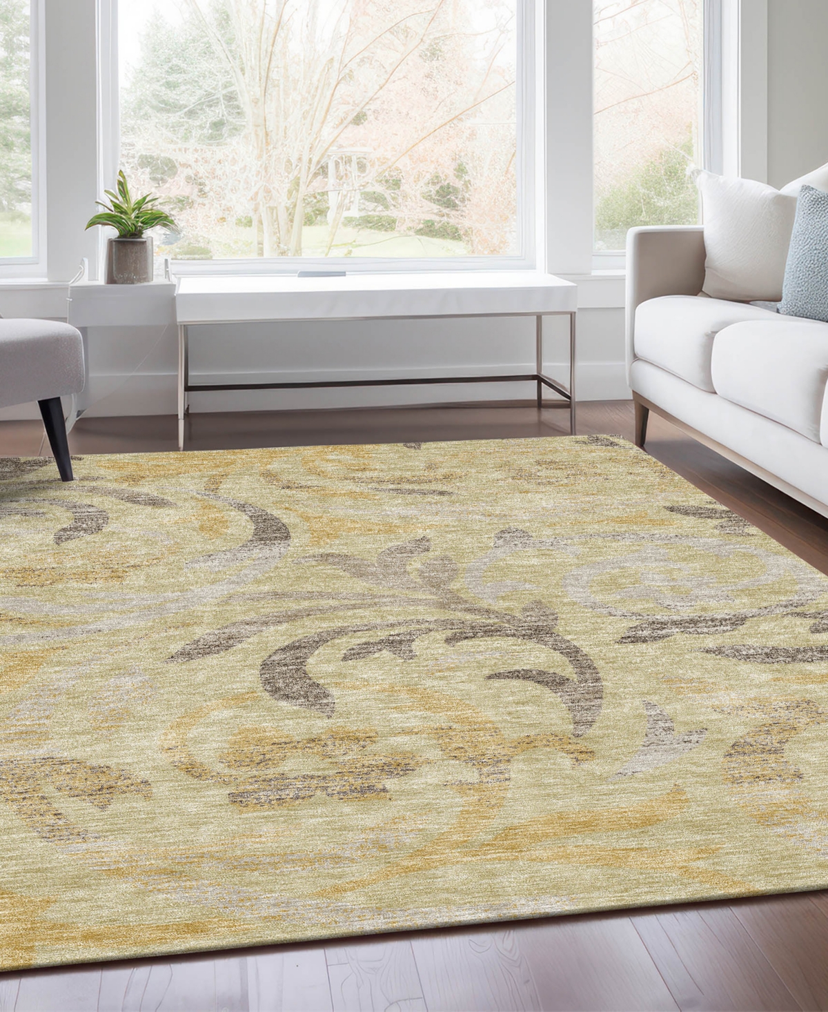 Addison Chantille Acn764 3'x5' Area Rug In Gold