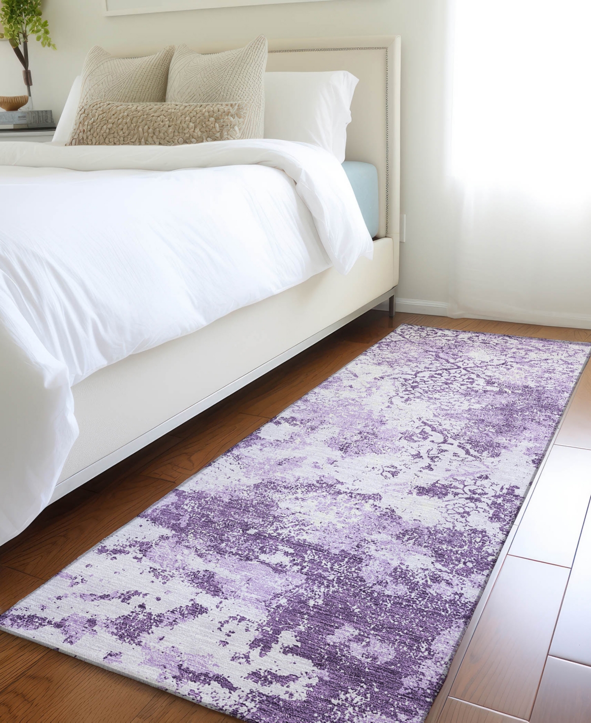 Addison Chantille Acn769 2'3"x7'6" Runner Area Rug In Lavender