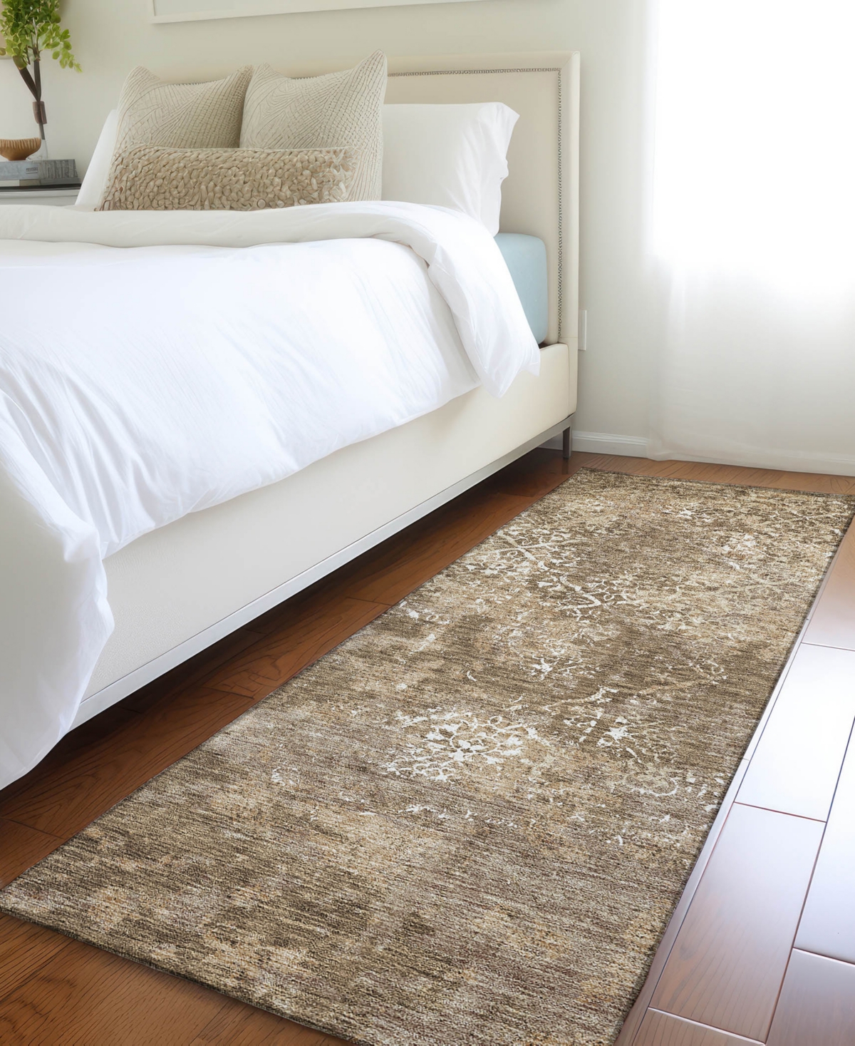 Addison Chantille Acn769 2'3"x7'6" Runner Area Rug In Brown