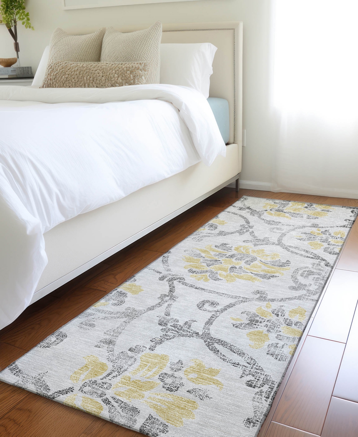 Addison Chantille Acn762 2'3"x7'6" Runner Area Rug In Silver