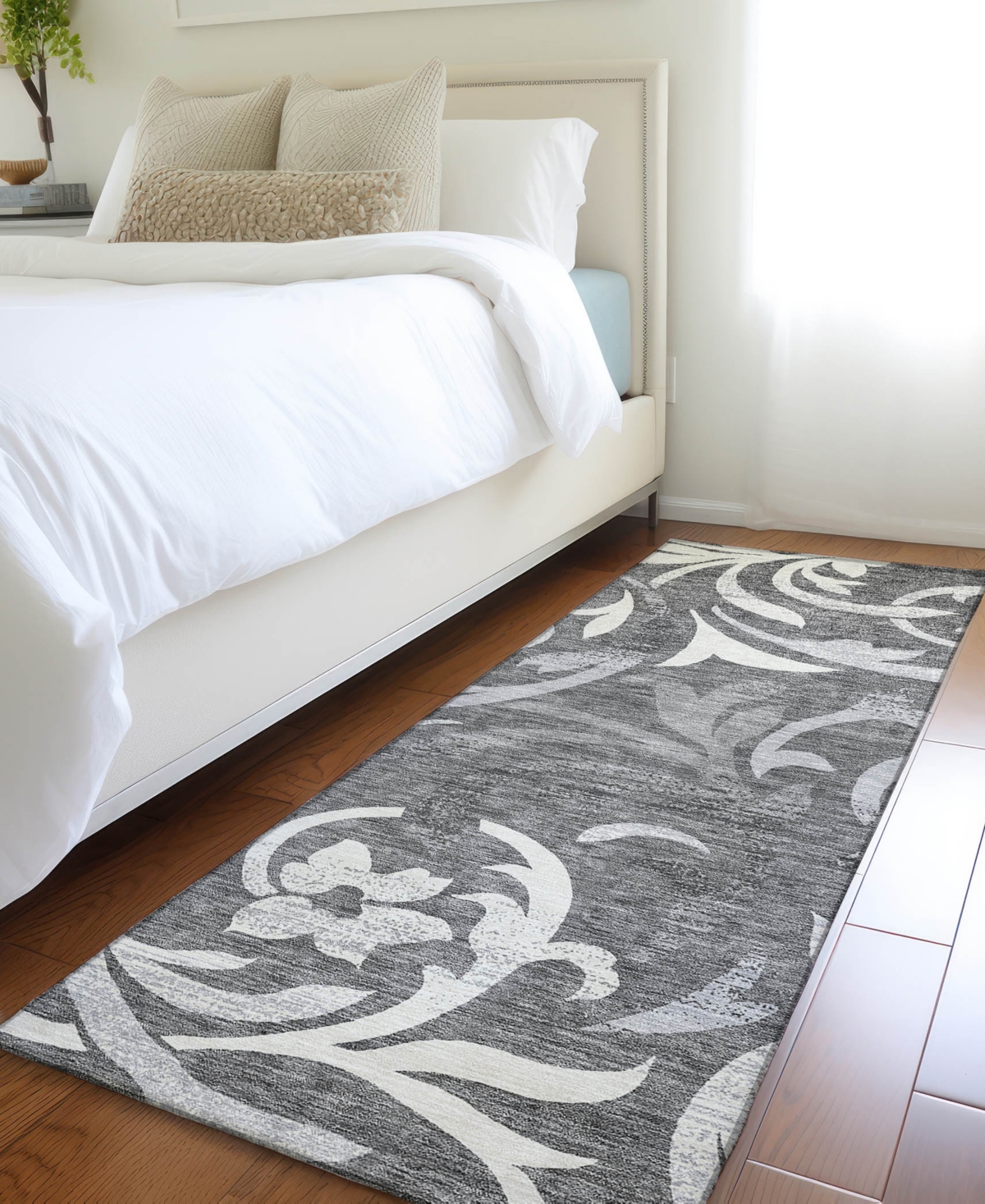 Addison Chantille Acn764 2'3"x7'6" Runner Area Rug In Charcoal