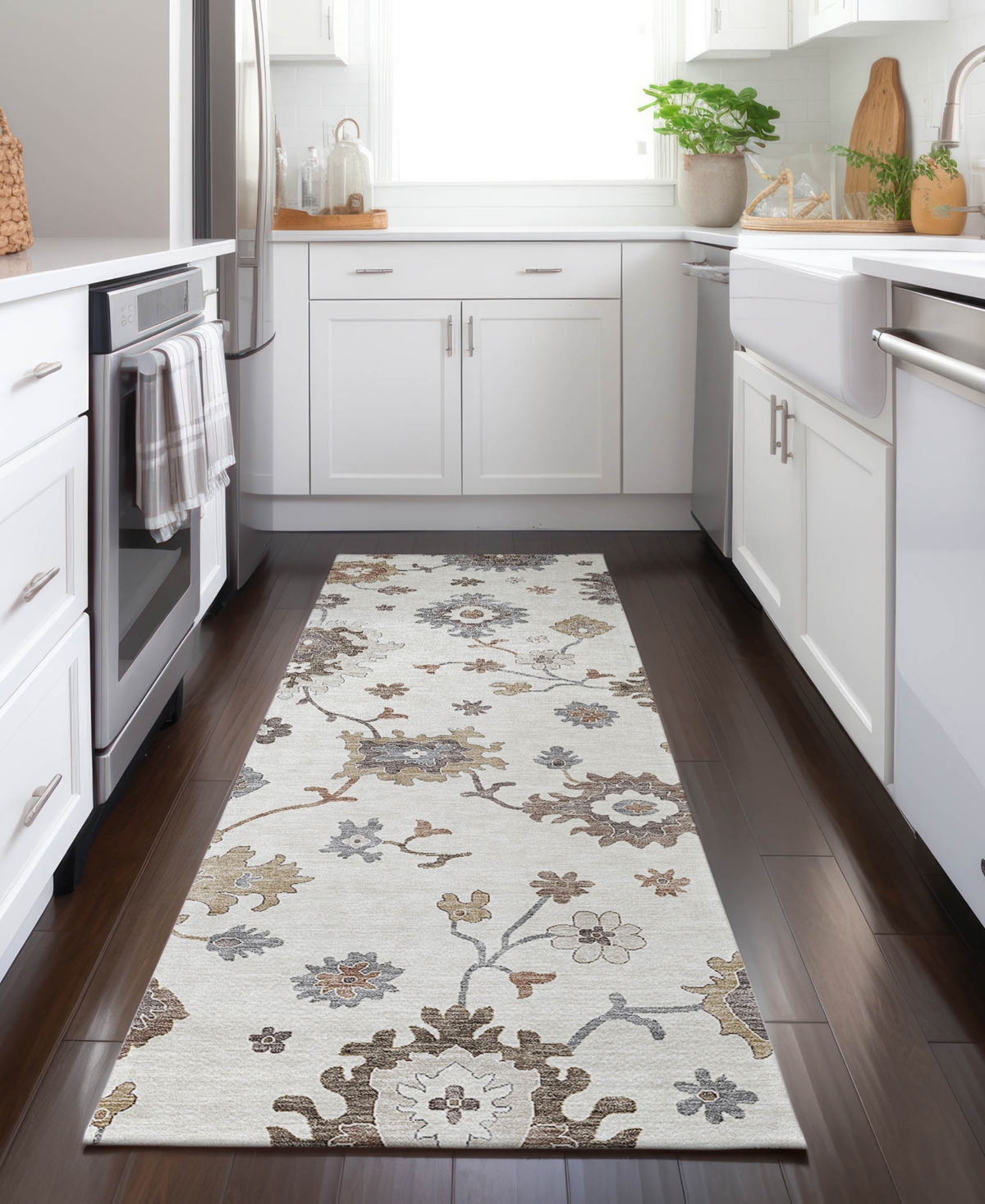 Addison Chantille Acn753 2'3"x7'6" Runner Area Rug In Ivory