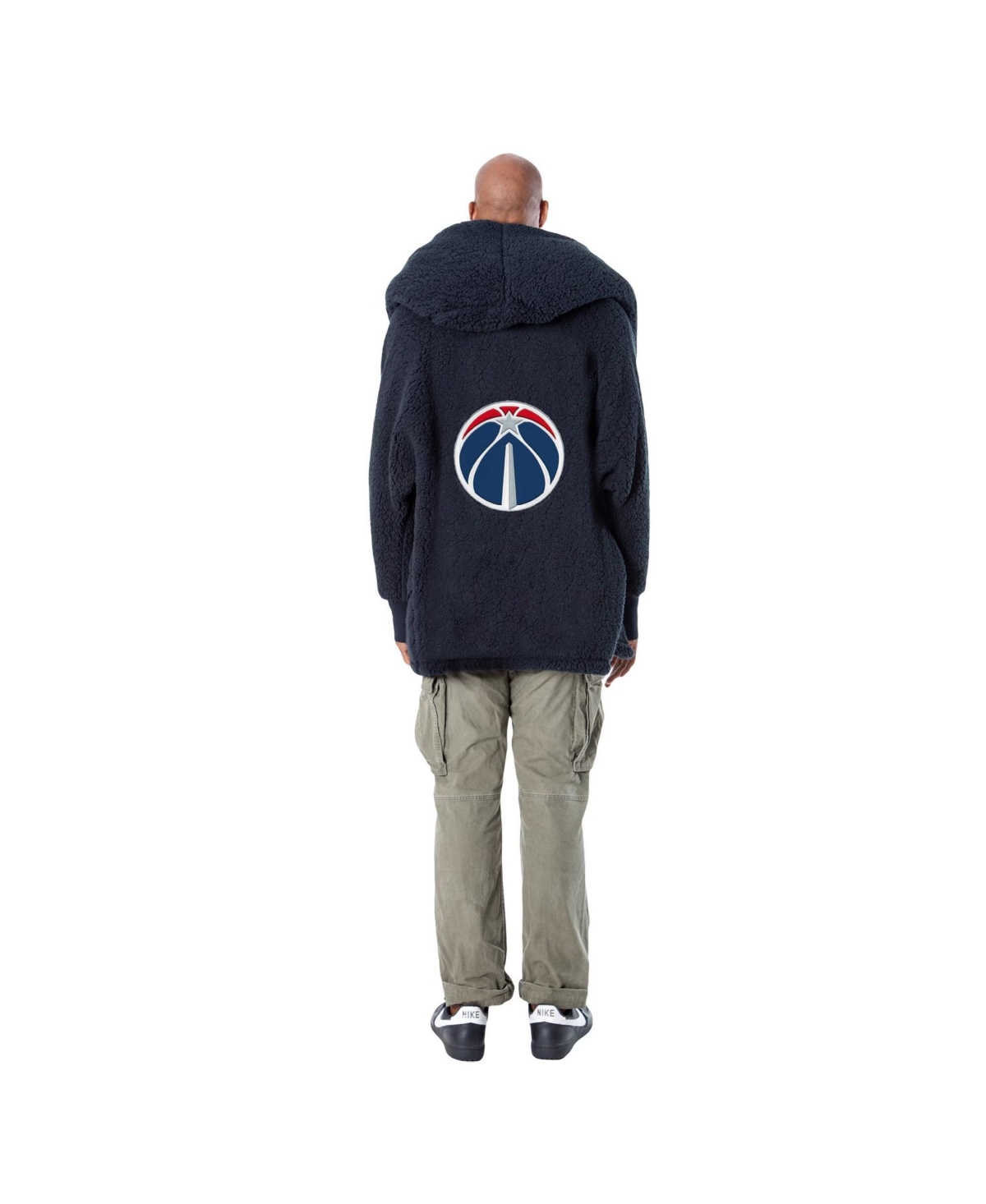 Jill Martin Men's And Women's The Best Lounger In The World Navy Washington Wizards Oversized Open-front Hoodie In Navy
