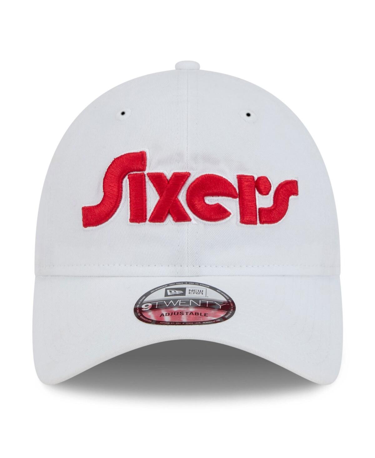 New Era Men's White Philadelphia 76ers 2024/25 City Edition 9twenty Adjustable Hat In White