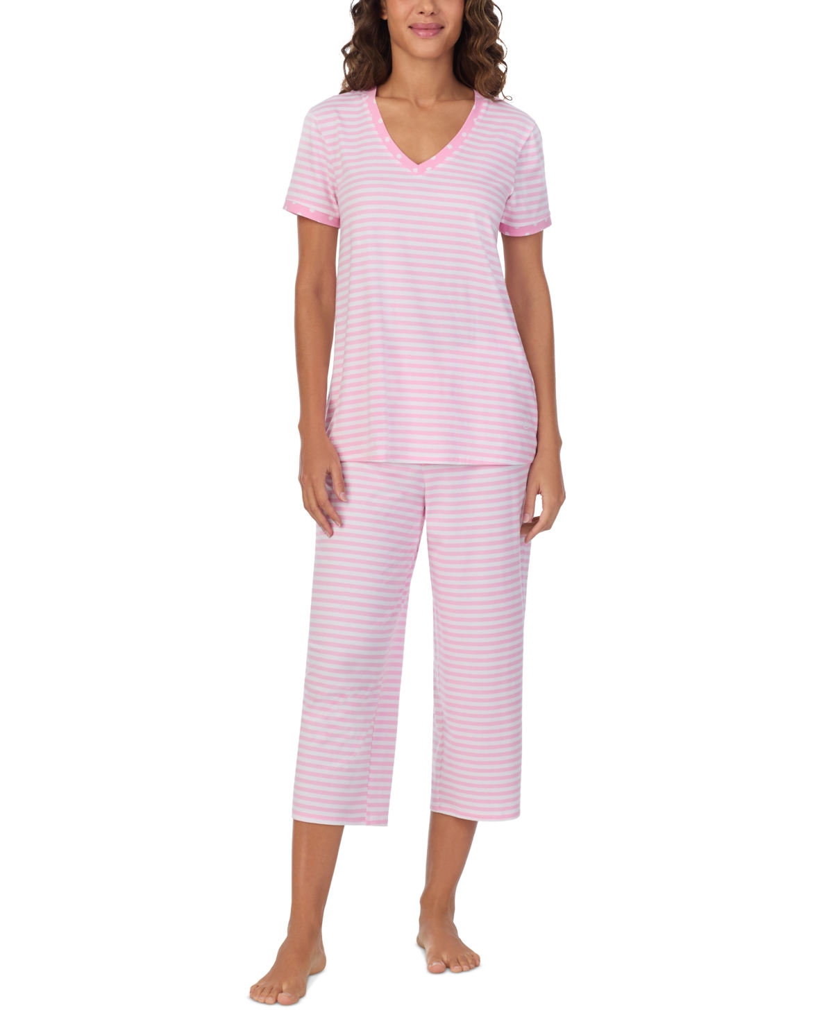 CUDDL DUDS WOMEN'S 2-PC. CROPPED SHORT-SLEEVE PAJAMA SET 