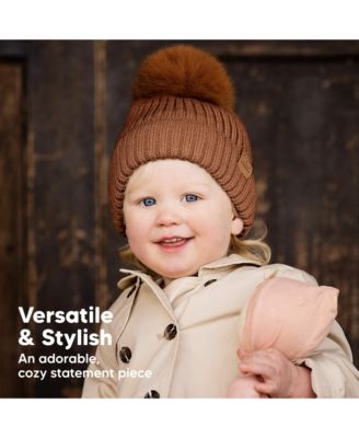 2pk Baby Hats, Baby Beanies, Newborn Hats for Baby Girls, Boys, Baby Winter Hat, 0-6 Months Infant Hat