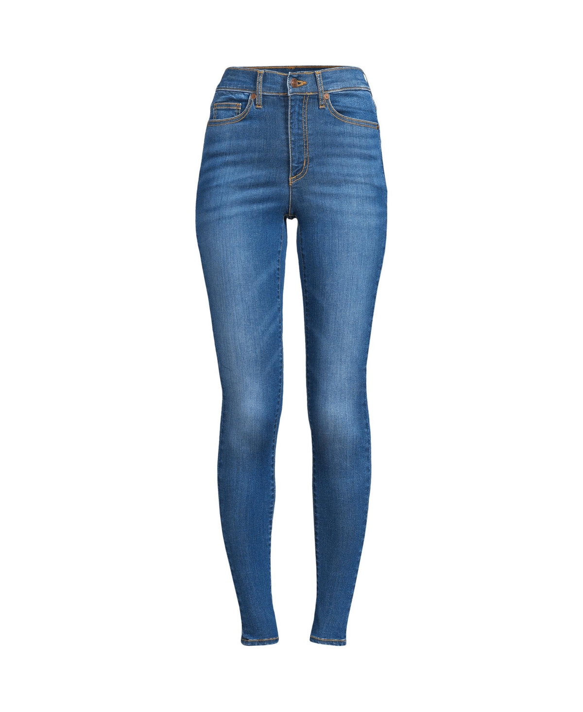 Lands' End Women's High Rise Stretch Denim Skinny Jeans