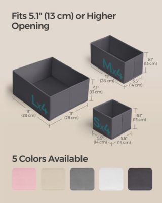 Drawer Organizer, Dresser Drawer Organizers, Set of 12, Foldable Fabric Storage Bins for Socks, Underwear, Bras, Ties, Scarves