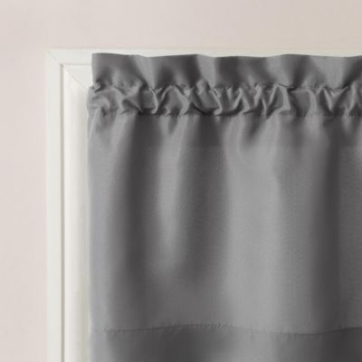 Martine Microfiber Semi-Sheer Rod Pocket Kitchen Curtain Valance and Tiers Set