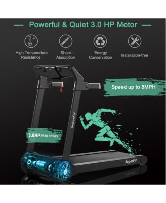 Folding Electric Treadmill 3.0HP Exercise Running Machine w/ App Control