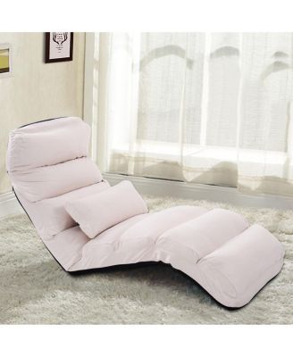 Folding Lazy Sofa Chair Stylish Sofa Couch Beds Lounge Chair W/Pillow