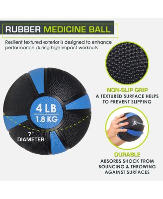 Rubber Medicine Ball, 4 lb
