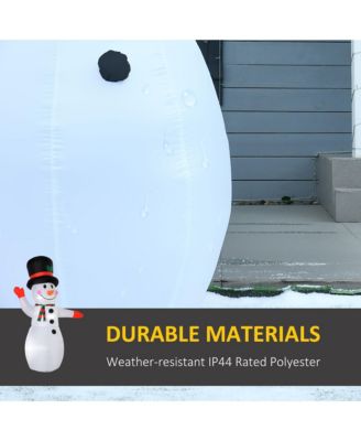 8' Christmas Inflatable Waving Snowman Yard Decorations w/ LED Lights