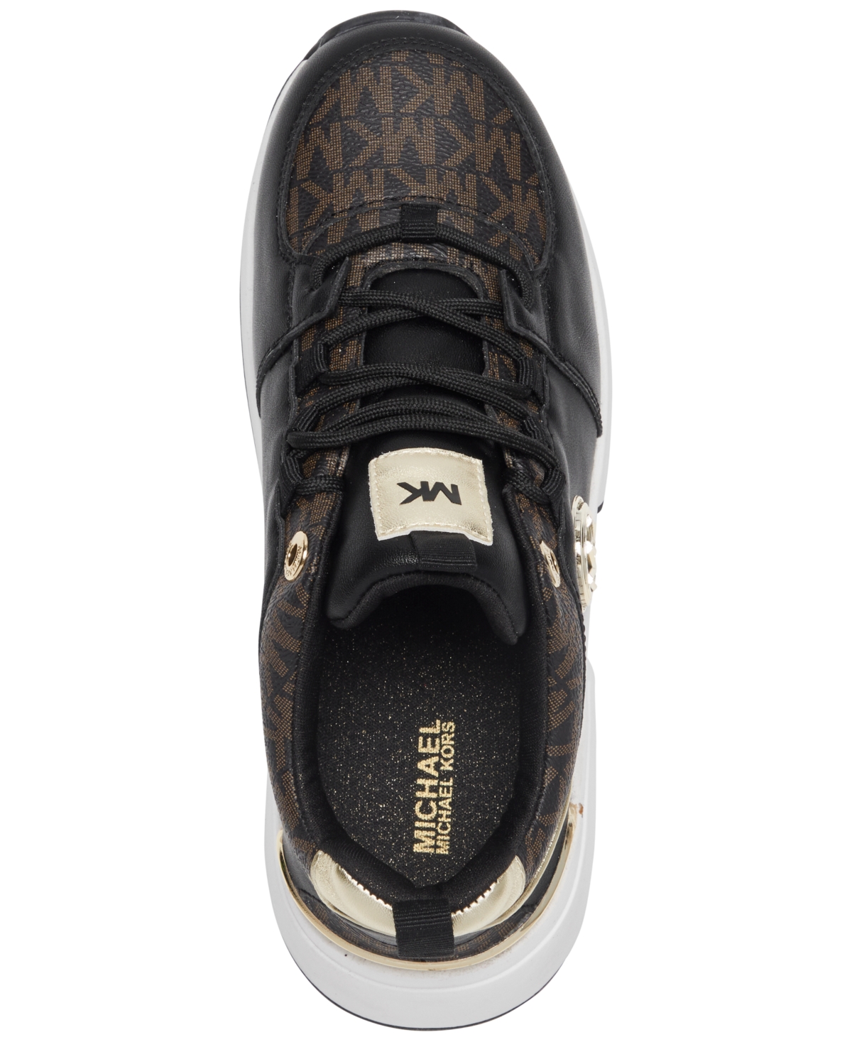 Michael Kors Little Girls Cosmo Logo Casual Sneakers from Finish Line - Brown gum