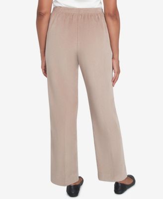 Women's Telluride Corduroy Elastic Waist Average Length Pleated Pants