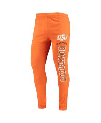 Men's Orange/Heather Charcoal Oklahoma State Cowboys Meter Long Sleeve Hoodie T-Shirt Jogger Pajama Set