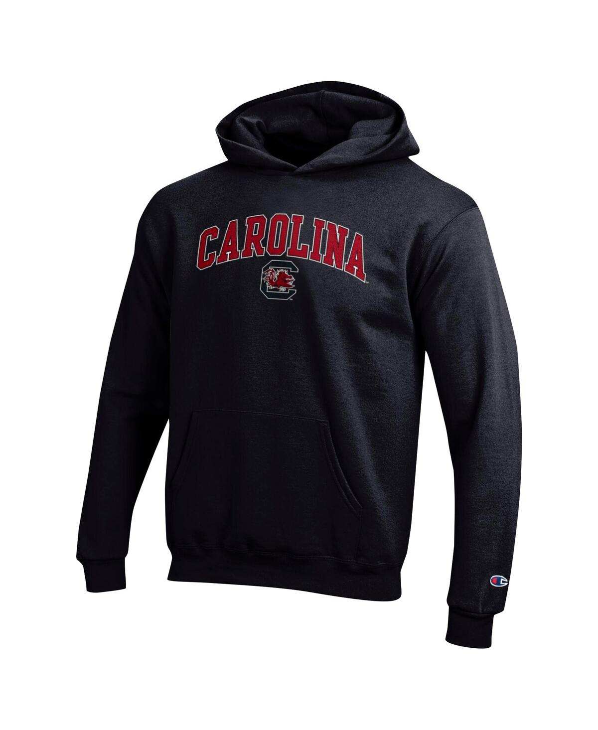 Champion Big Boys And Girls Black South Carolina Gamecocks Campus Pullover Hoodie In Black
