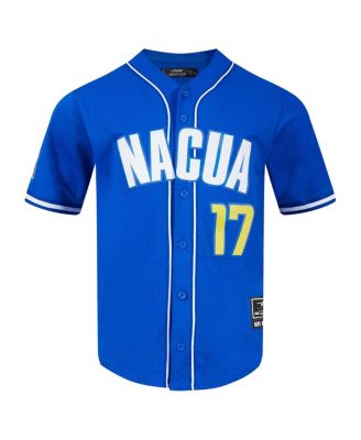 Men's Puka Nacua Royal Los Angeles Rams Mesh Button-Up Baseball Jersey