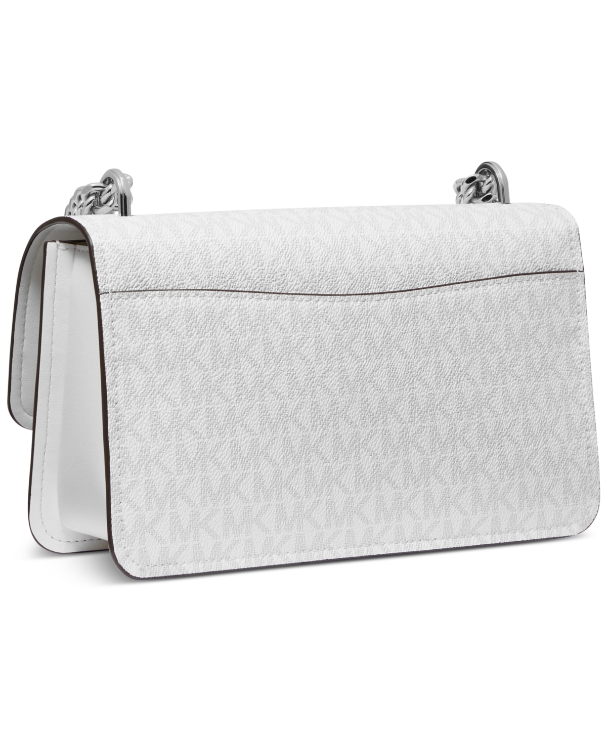 Michael Kors Claire Shoulder Bag In Optic White,allum