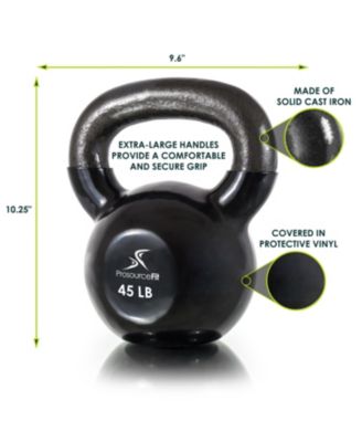 Vinyl Coated Iron Kettlebell, 45lb