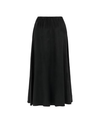 Women's Elastic Waisted Midi Skirt