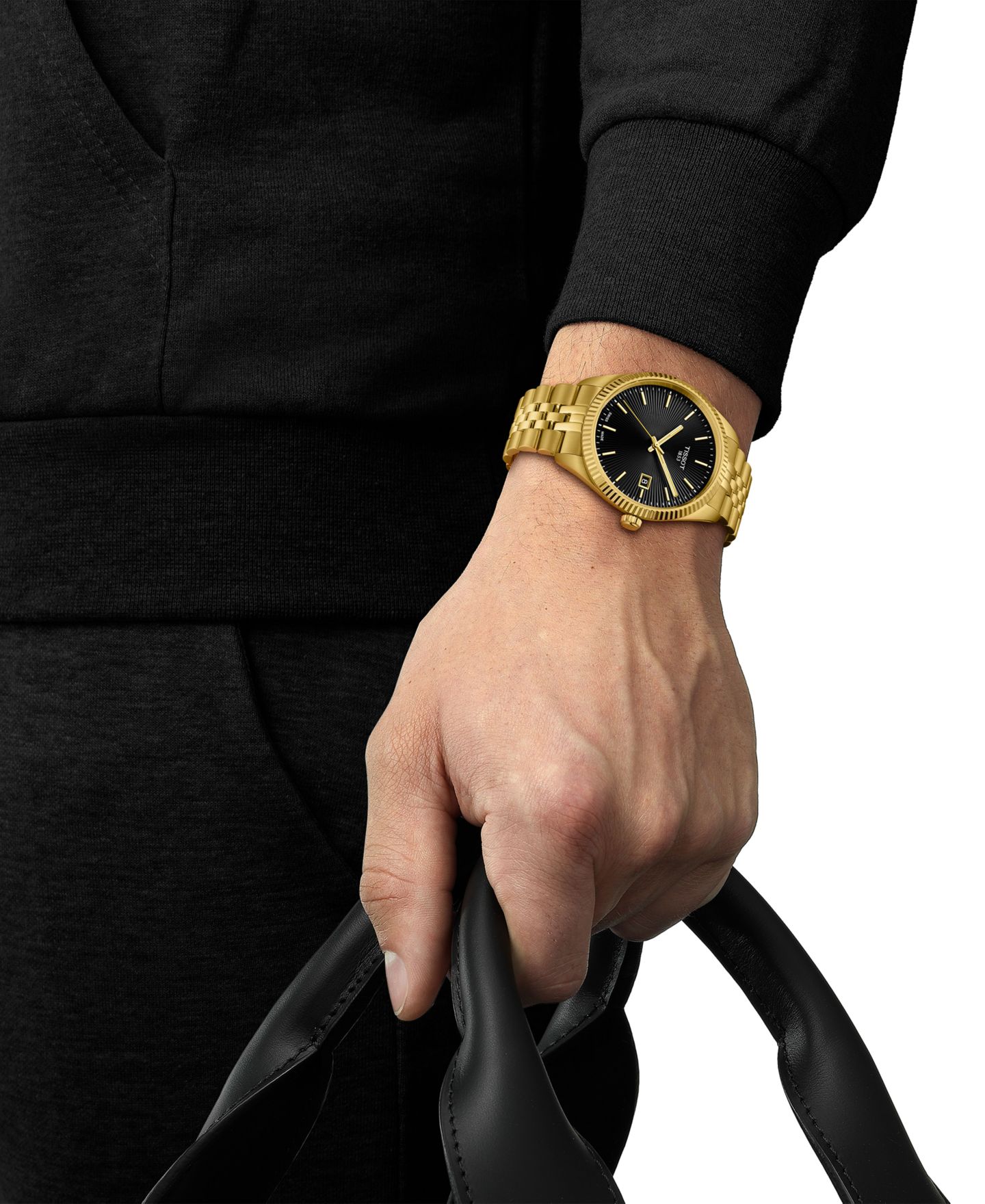 Мужские часы Tissot Swiss Ballade Gold-Tone Stainless Steel Bracelet Watch 40mm — фото 4