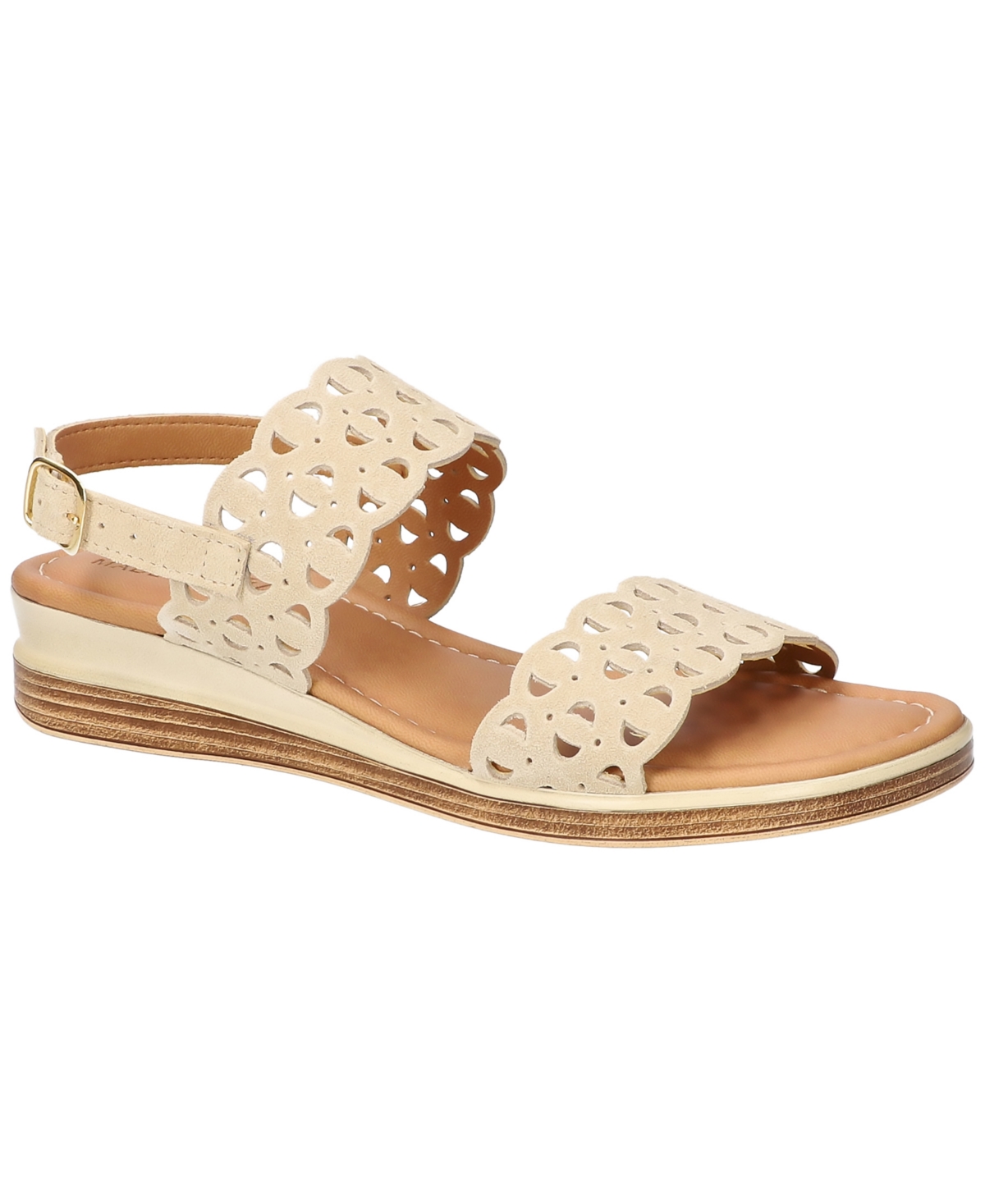 Women's Zoe-Italy Wedge Sandals - Whiskey Leather