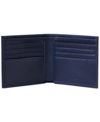 Men's Embroidered Leather Billfold Wallet