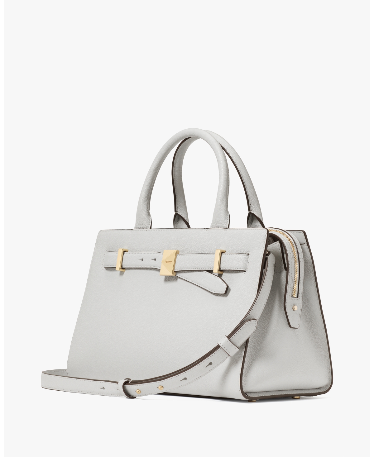 Shop Kate Spade Deco Medium Satchel Bag In Stone Path