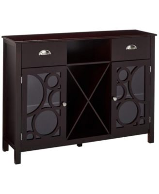 Jamestown Wood Buffet Server Storage Sideboard Wine Cabinet, Cherry