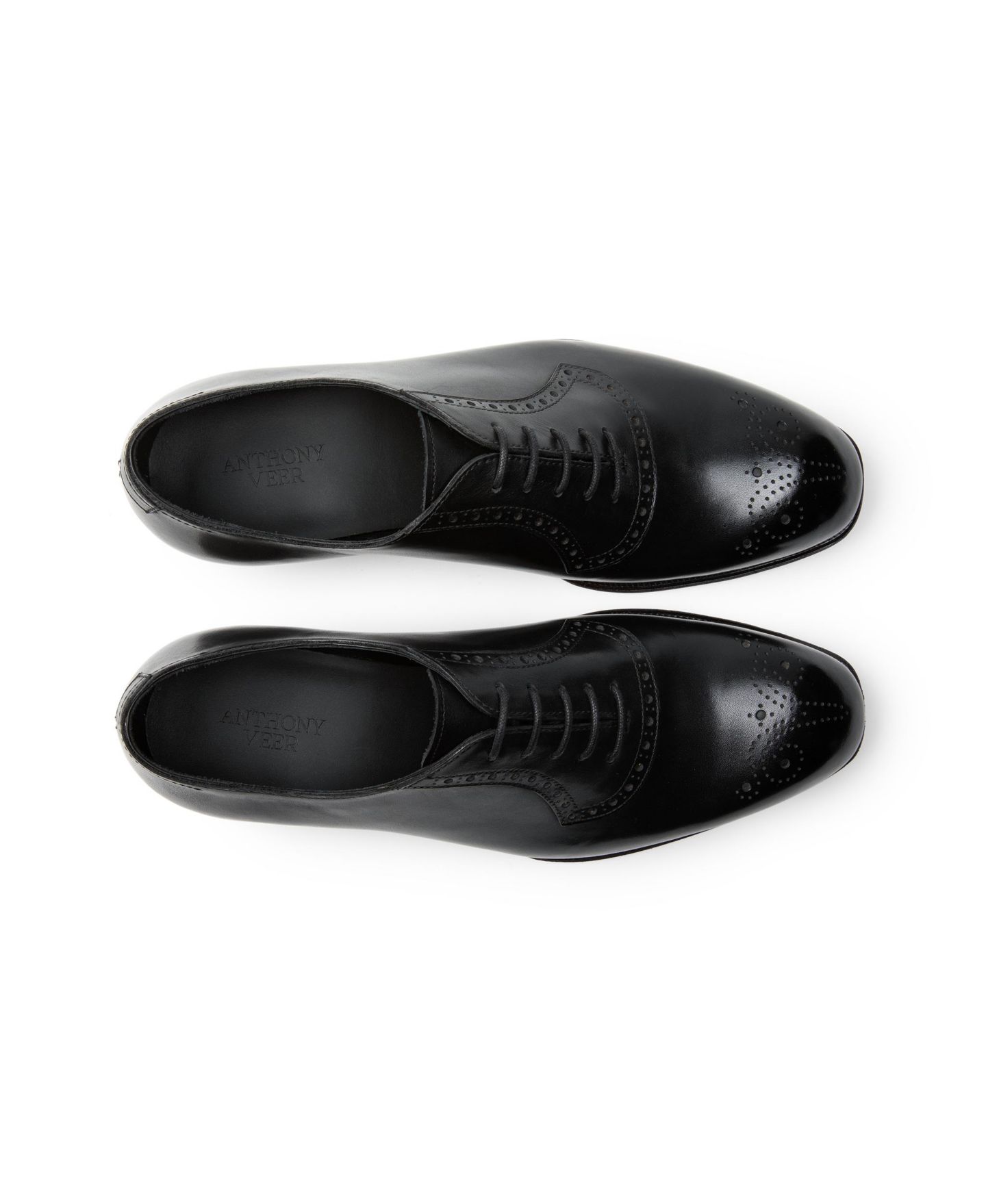 Мужские туфли Anthony Veer Turin Oxford Dress Shoe, цвет: Чёрный состаренный — фото 3