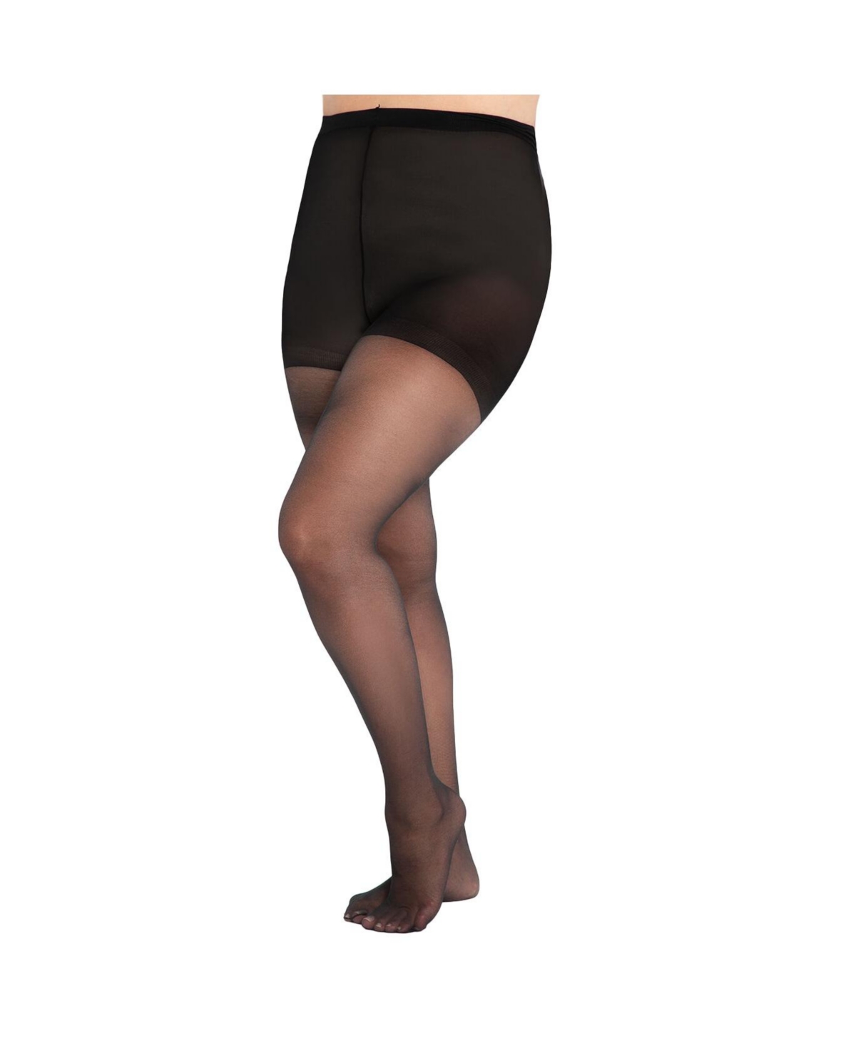 Women's Plus Size Sheer Tights - Black